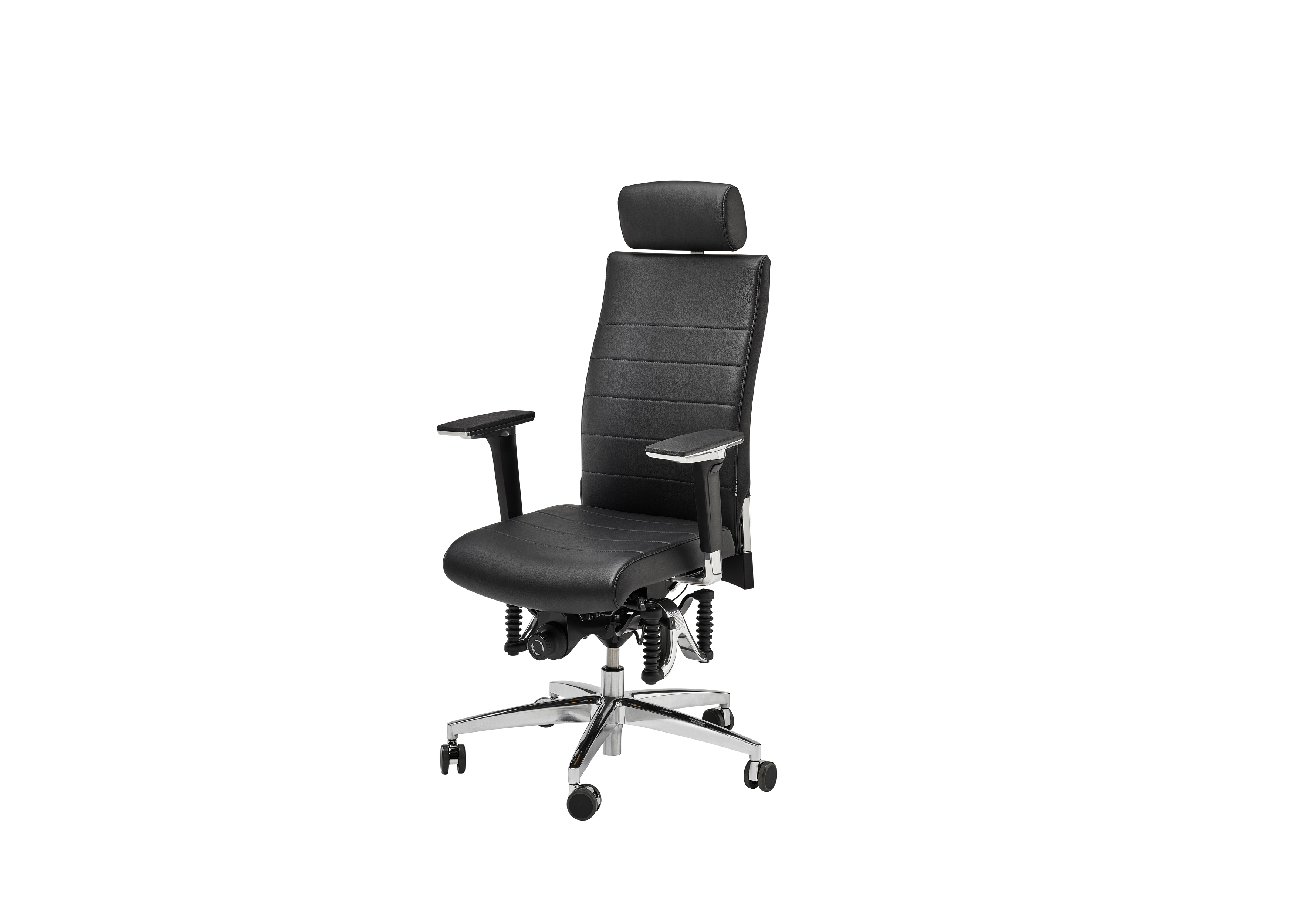 Muckenthaler`s ergonomischer Bürostuhl BIOSWING 660 iQ Leder schwarz