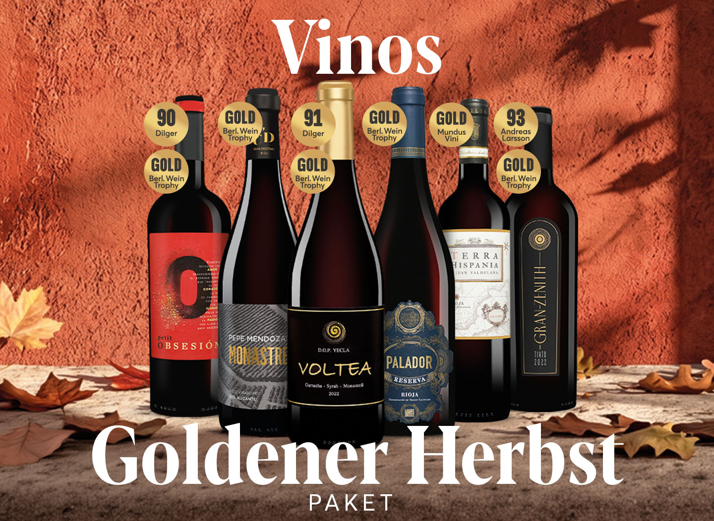 VINOS Goldener Herbst Paket (6x1 Rotweine)