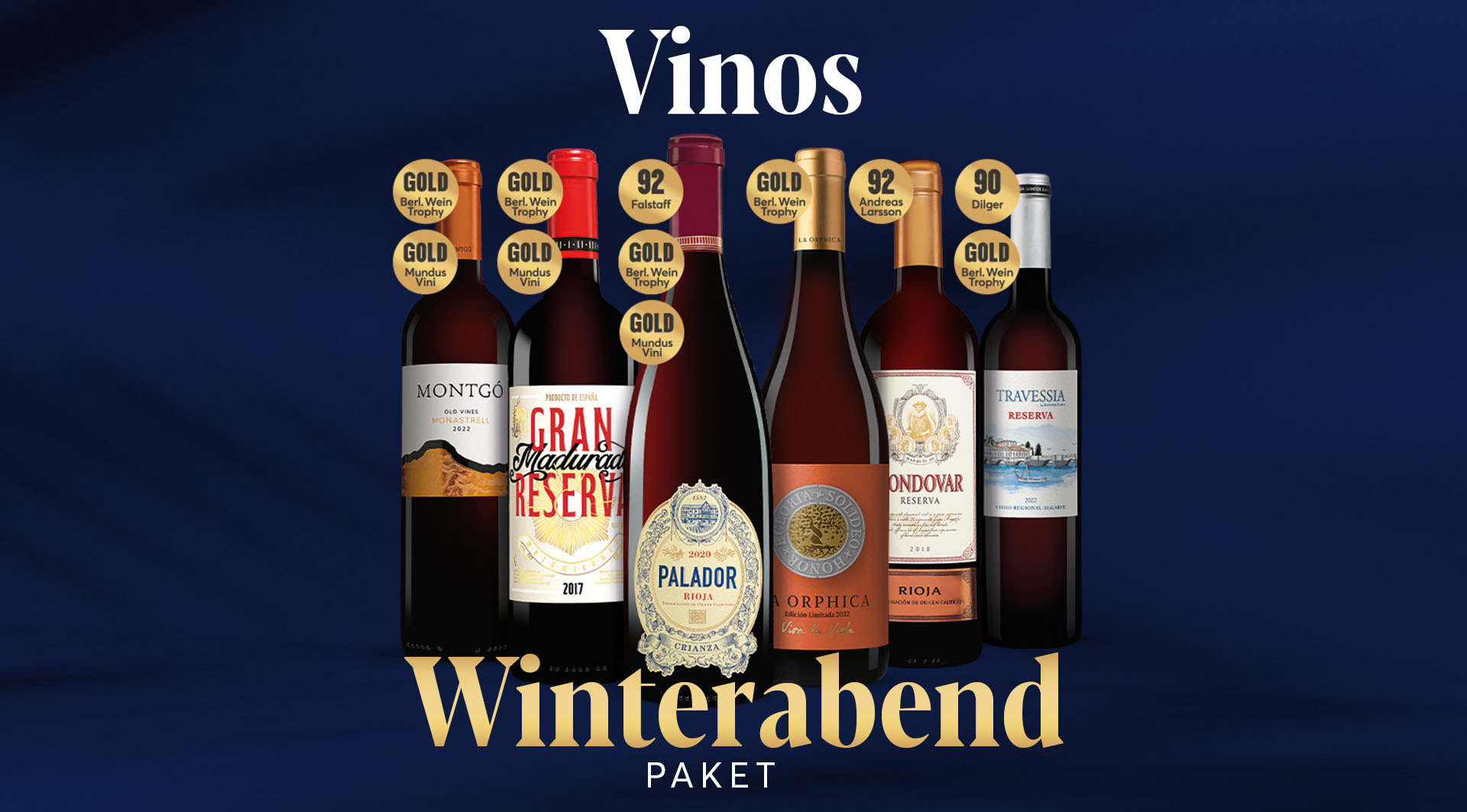 Vinos Winterabend Paket mit 6 erstklassigen Rotweinen