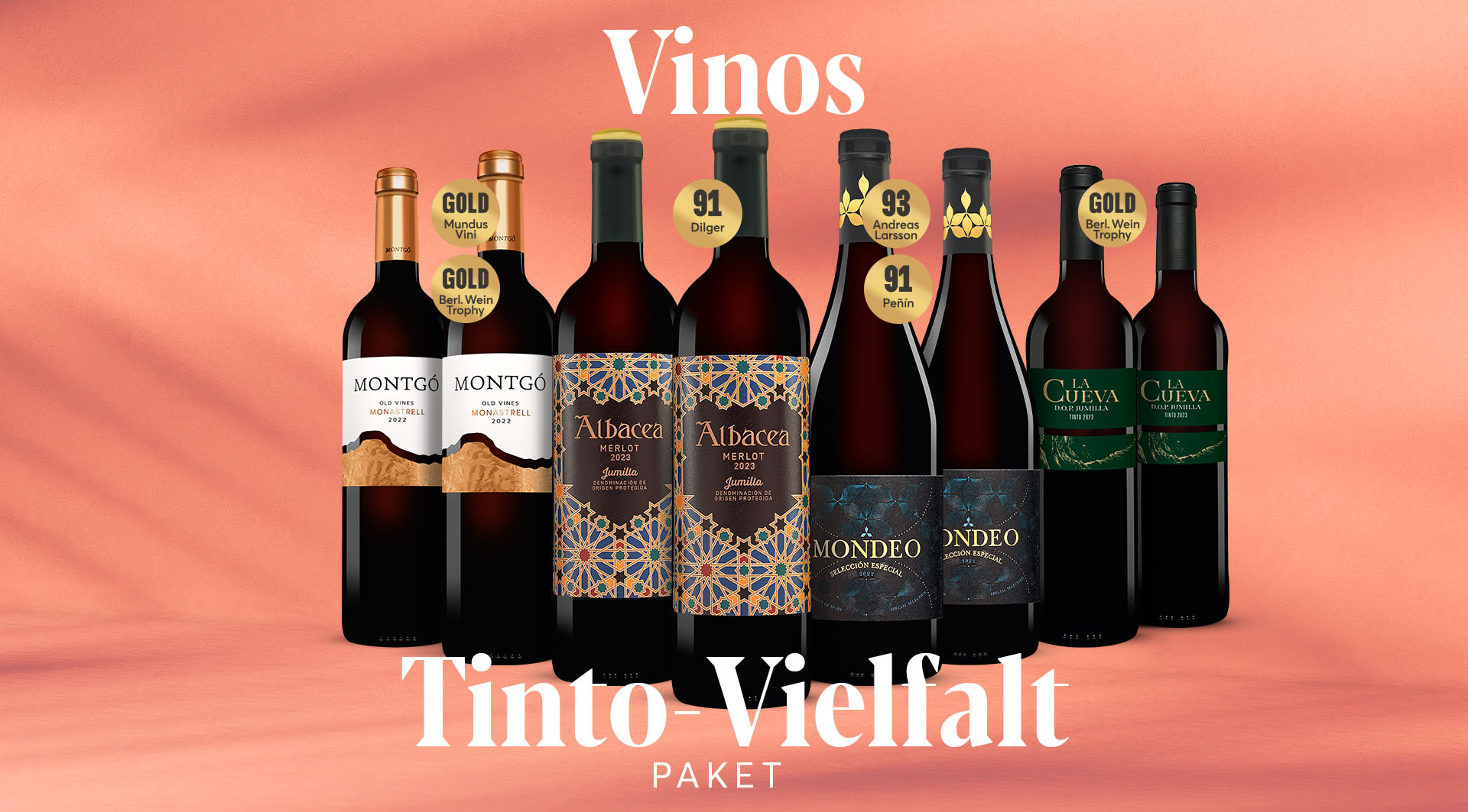 Tinto-Vielfalt Paket (4x2 prämierte Rotweine)