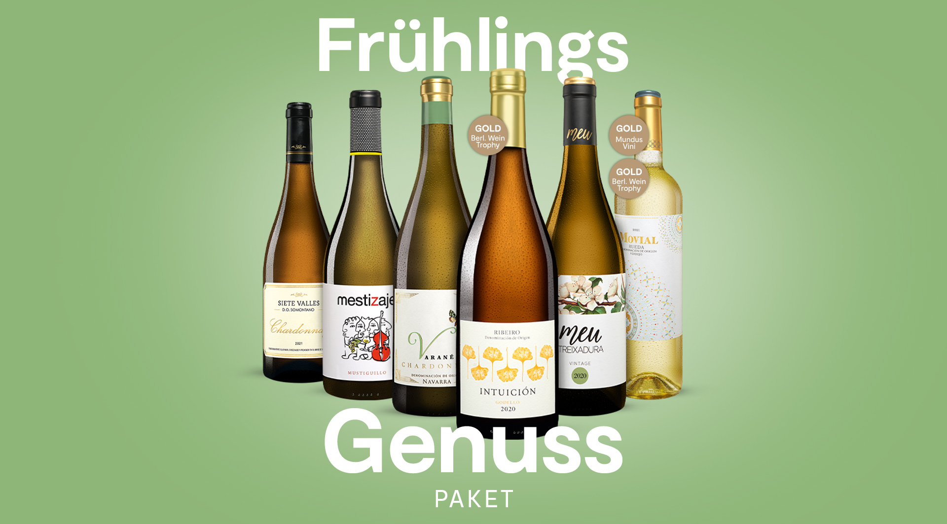 Frühlings Genuss Paket mit 6 Weißweinen