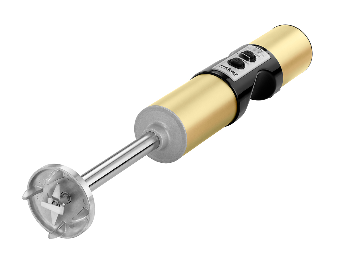 Kabelloser Design-Stabmixer stilo 7 Plus Farbe Gold von ritterwerk - Made in Germany