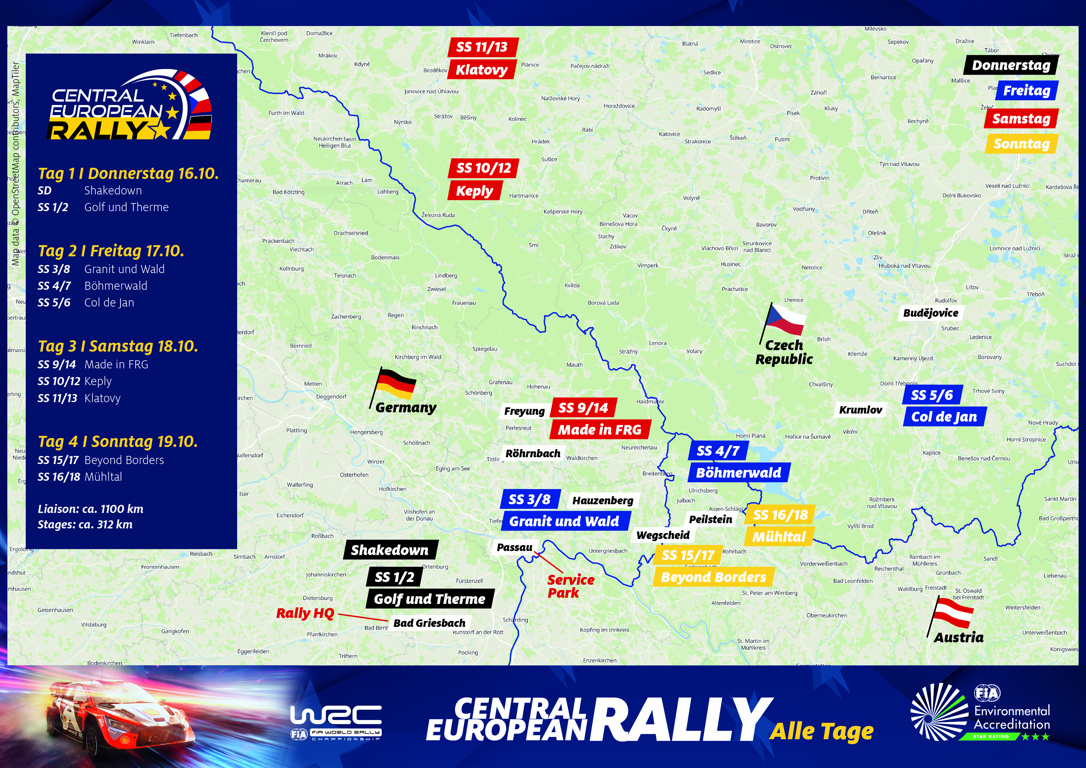 4 Tage WM-Action bei der Central European Rally