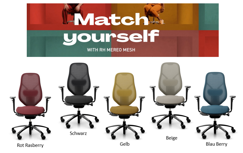 Muckenthaler`s ergonomischer Bürostuhl RH Mereo Mesh