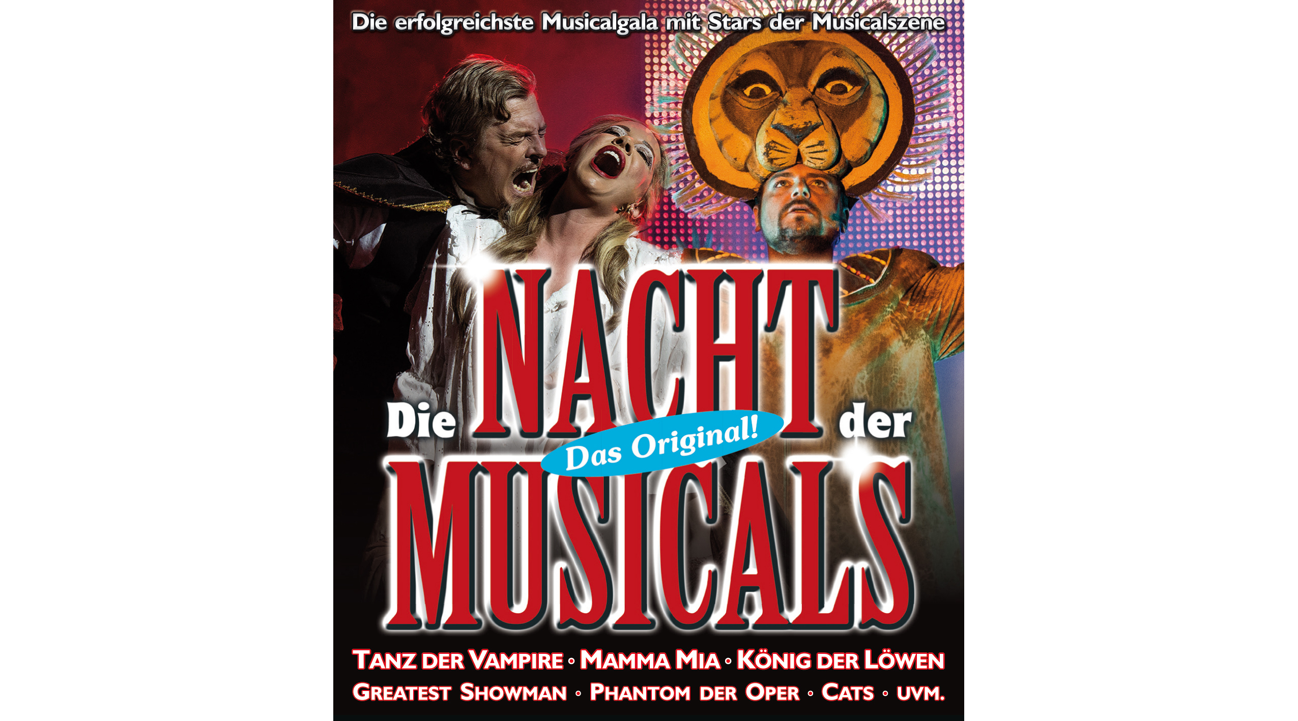 2 Eintrittskarten - PK1 - für DIE NACHT DER MUSICALS am 25.3.2022 in München