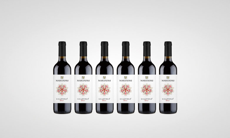 6 Flaschen I Cantina Marsadri Grappolo Rosso