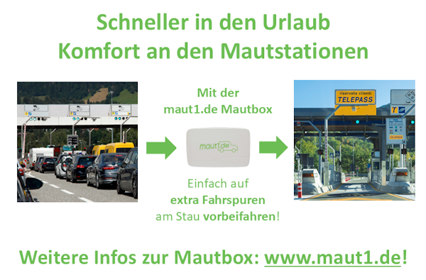 Mautbox für PKW und Fahrzeuge bis 3 Meter Höhe